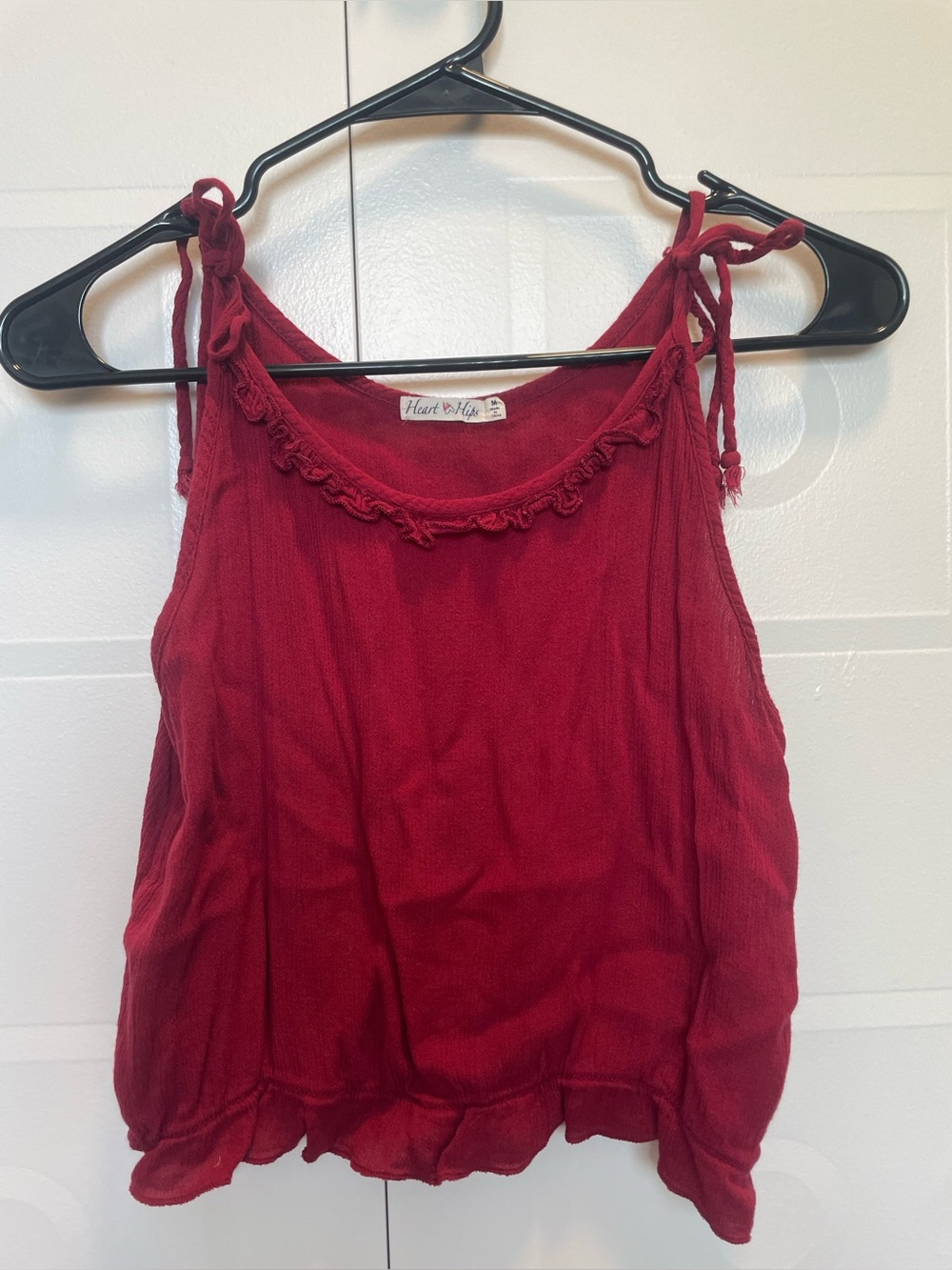 Heart Hips Red Tie-Shoulder Camisole